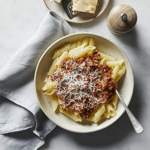 Dineamic Low FODMAP Beef Bolognese with Gluten Free Penne Pasta - FRESH PRODUCT, DELIVERY ONLY