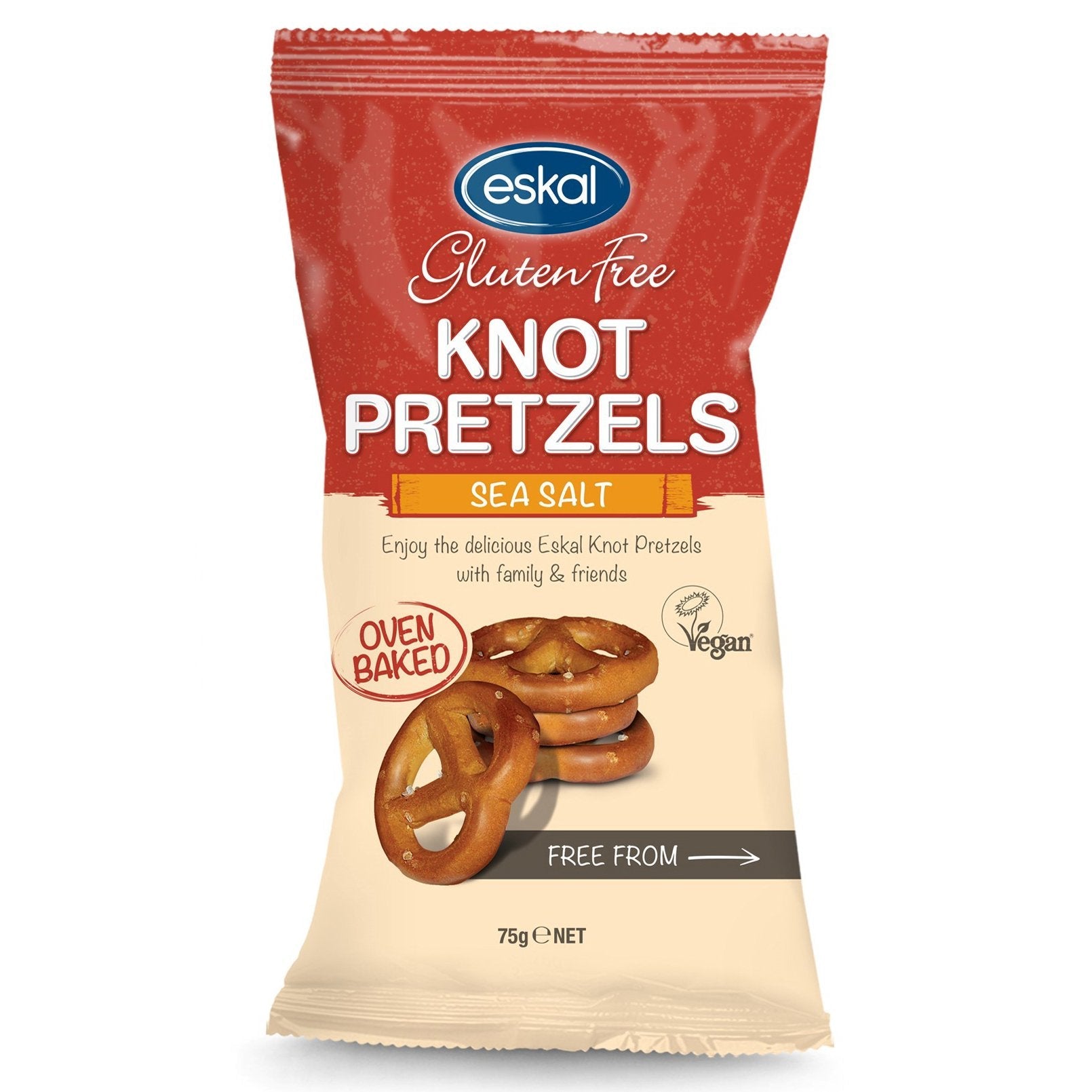 Eskal Gluten Free Knot Pretzels (1 x 75g)-Pretzels-Foods ﻿Online Australia | FodShop