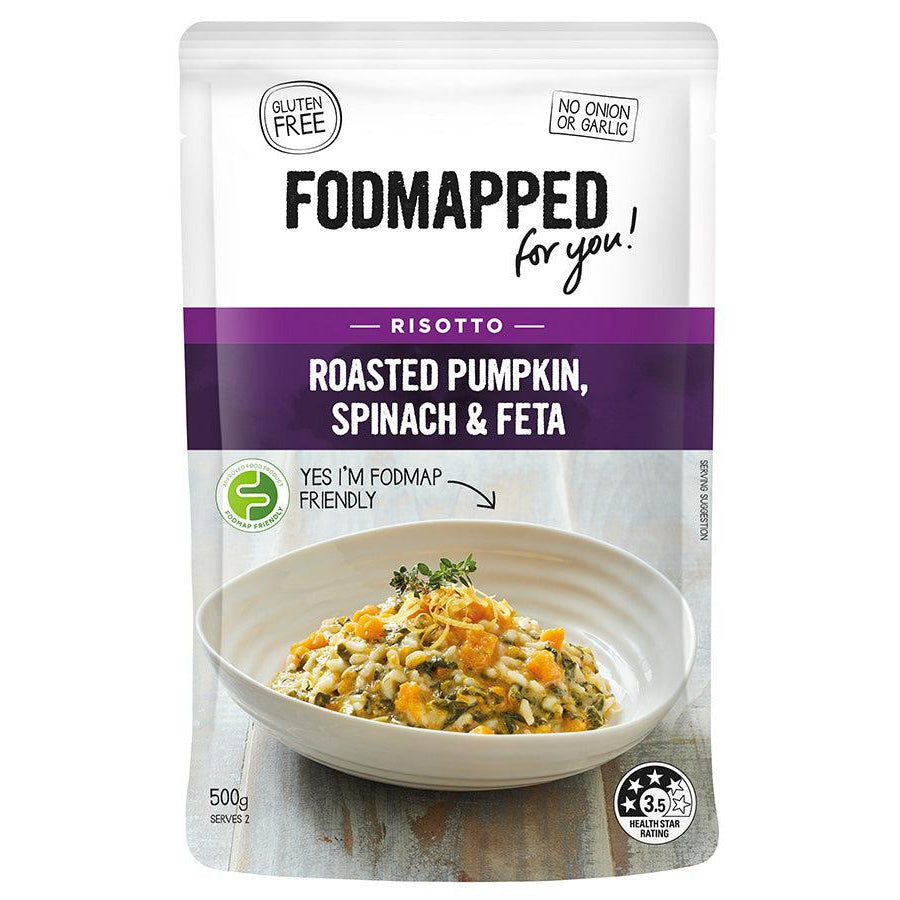 FODMAPPED For You Roasted Pumpkin, Spinach & Feta Risotto (500g)-Soups & Broths-Foods ﻿Online Australia | FodShop
