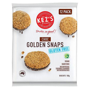 Kez's Kitchen Gluten Free Choc Golden Snaps (150g)