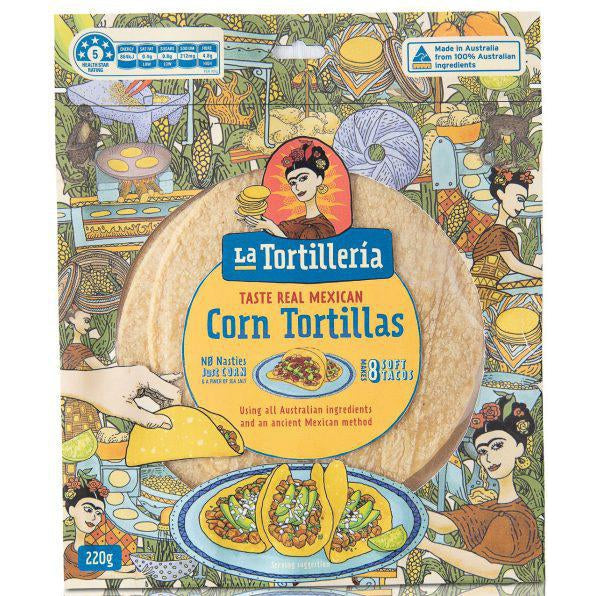 La Tortilleria Corn Tortillas – Soft Tacos (8 Pack)-Tortillas & Wraps-Foods ﻿Online Australia | FodShop