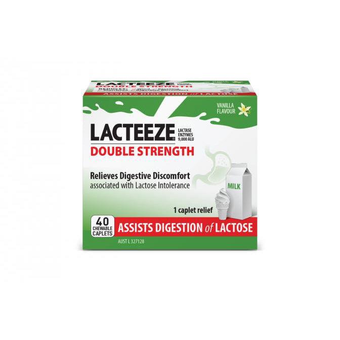 Lacteeze Double Strength 40 Caplet - Vanilla Flavour-Vitamins & Supplements-Foods ﻿Online Australia | FodShop