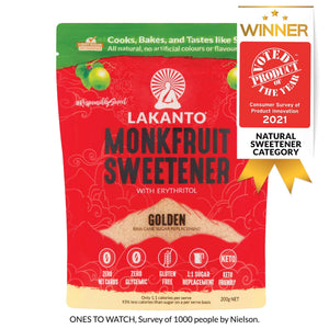 Lakanto Golden - Monkfruit Sweetener Raw Cane Sugar Replacement (200g)