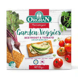 Orgran Garden Veggies Beetroot and Tomato Crispbread (125g)