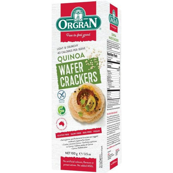 Orgran Multigrain Wafer Crackers with Quinoa (100g)-Food Crackers-Foods ﻿Online Australia | FodShop