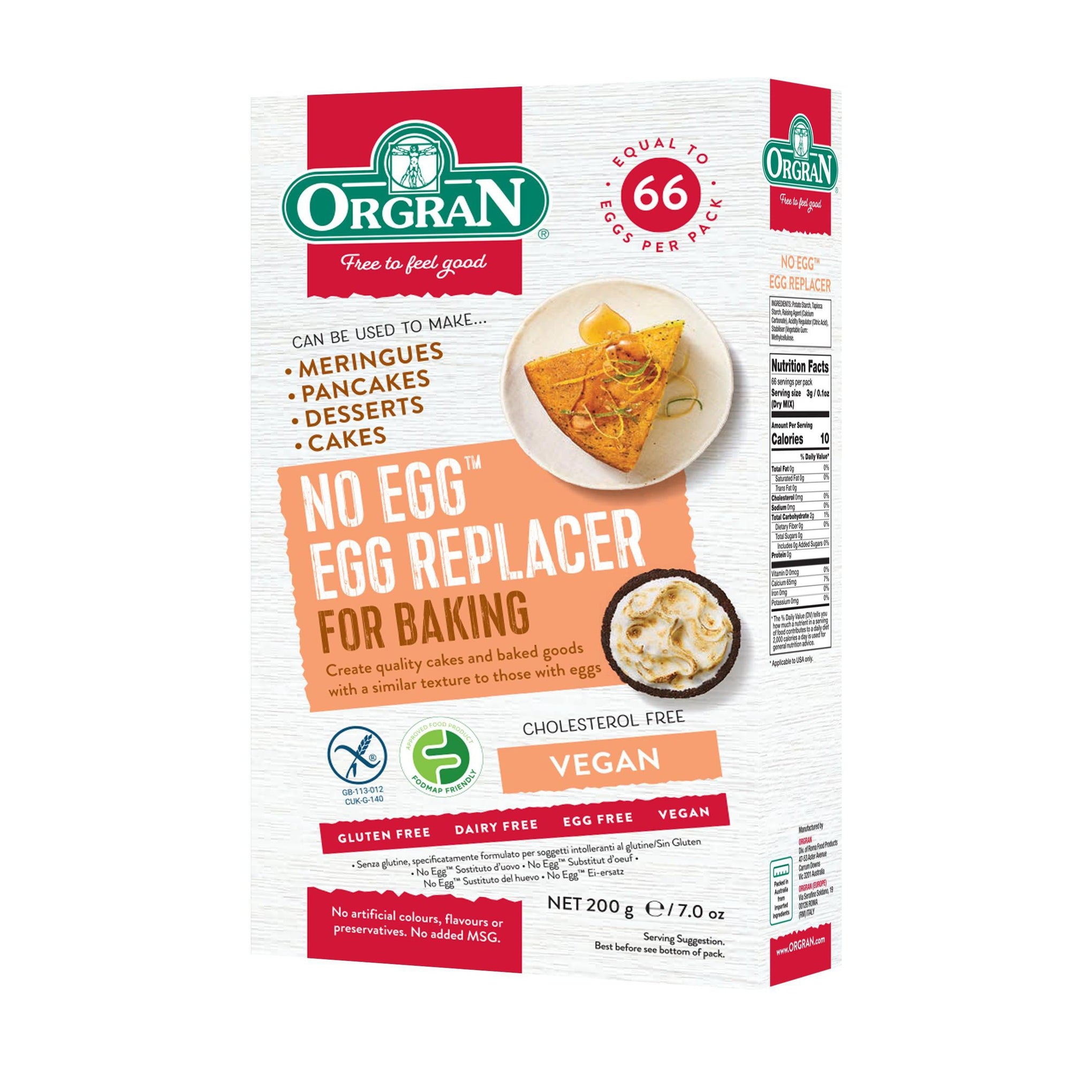 Orgran No Egg, Egg Replacer (200g)-Egg Replacers-Foods ﻿Online Australia | FodShop