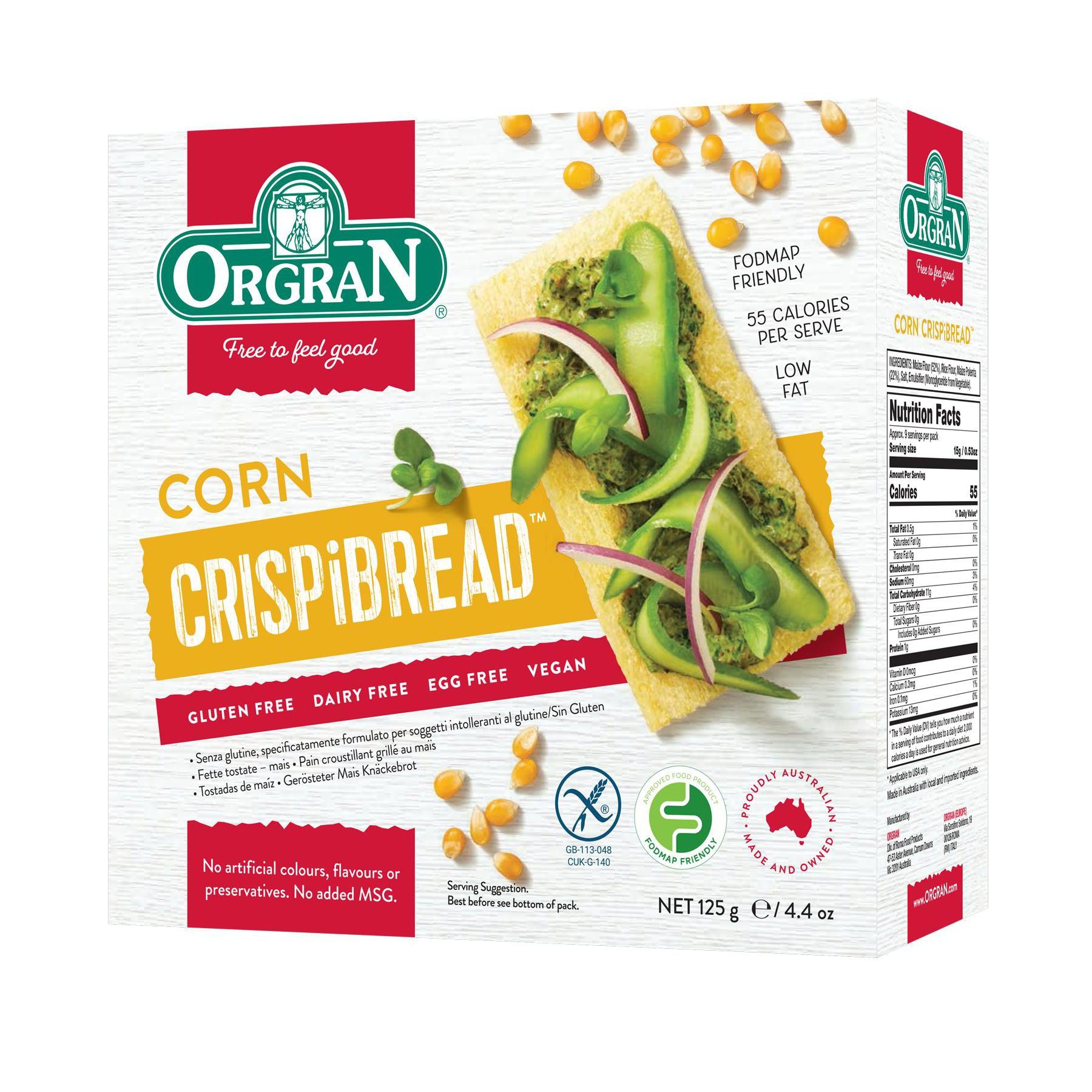 Orgran Toasted Corn Crispibread (125g)-Food Crackers-Foods ﻿Online Australia | FodShop