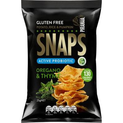 Piranha SNAPS Oregano & Thyme (1 x 25g)-Chips-Foods ﻿Online Australia | FodShop