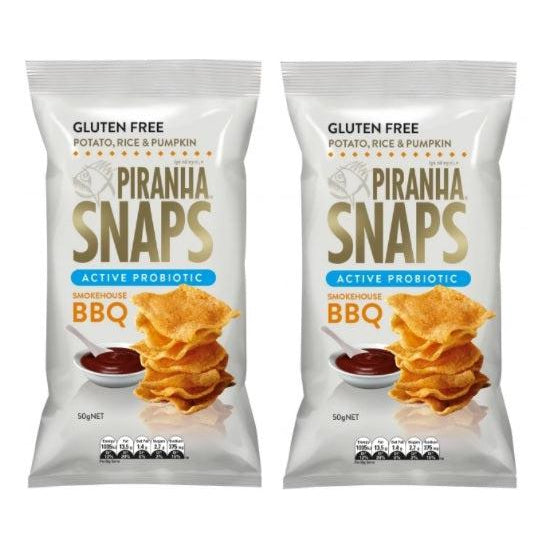 Piranha SNAPS Smokehouse BBQ (2 x 50g)-Chips-Foods ﻿Online Australia | FodShop