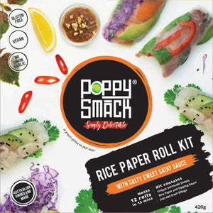 Poppy Smack Rice Paper Roll Kit - Salty Sweet Satay (420g)