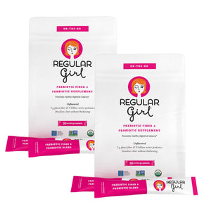 Regular Girl® On The Go Partially Hydrolysed Guar Gum PHGG + Probiotics - 2 Month Supply (60 Days) - Preorder for Despatch Early December