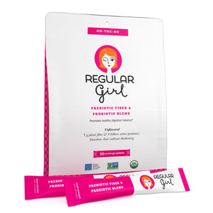 Regular Girl® On The Go Partially Hydrolysed Guar Gum PHGG + Probiotics - 30 Stick Packs - (180g)