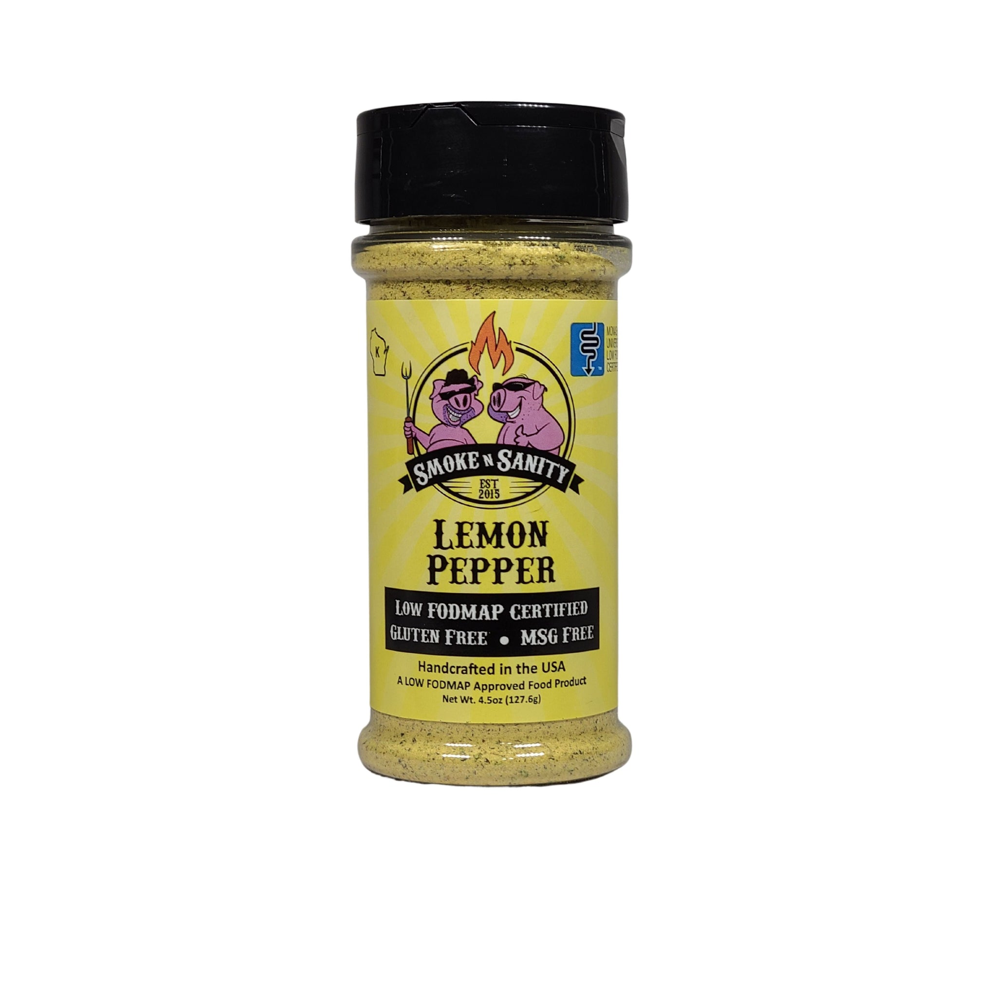 Smoke N' Sanity Lemon Pepper (130g)-Seasonings & Spices-Foods ﻿Online Australia | FodShop