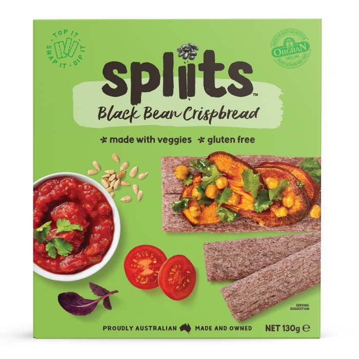 Spliits Black Bean Crispbread (130g)-Crackers-Foods ﻿Online Australia | FodShop