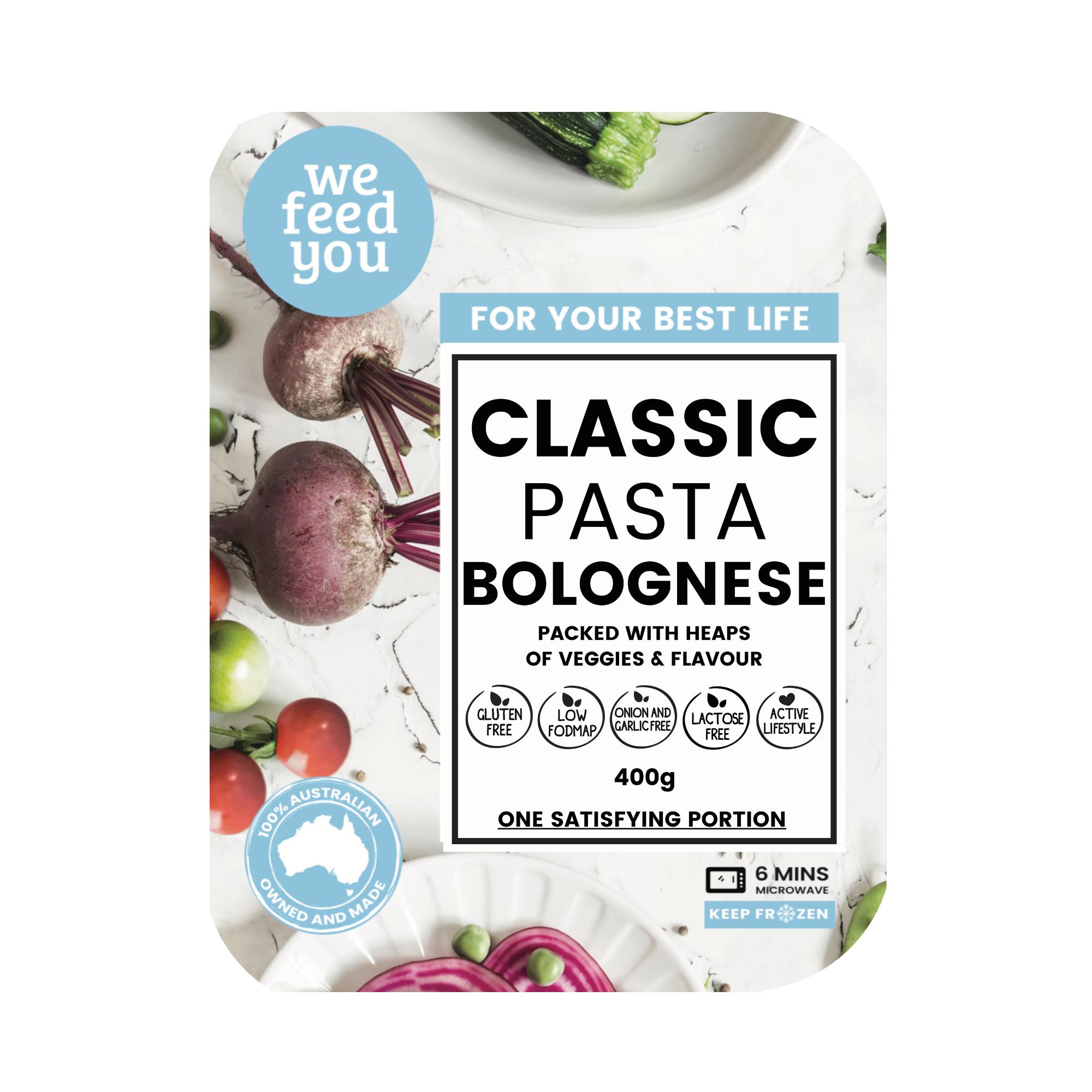 We Feed You Classic Pasta Bolognese (400g) - FROZEN PRODUCT - DELIVERY ONLY-Prepared Meals & Entrées-Foods ﻿Online Australia | FodShop