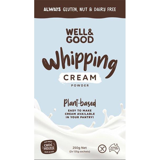Well & Good Whipping Cream Powder (2 x 125g Sachets)-Food-Foods ﻿Online Australia | FodShop
